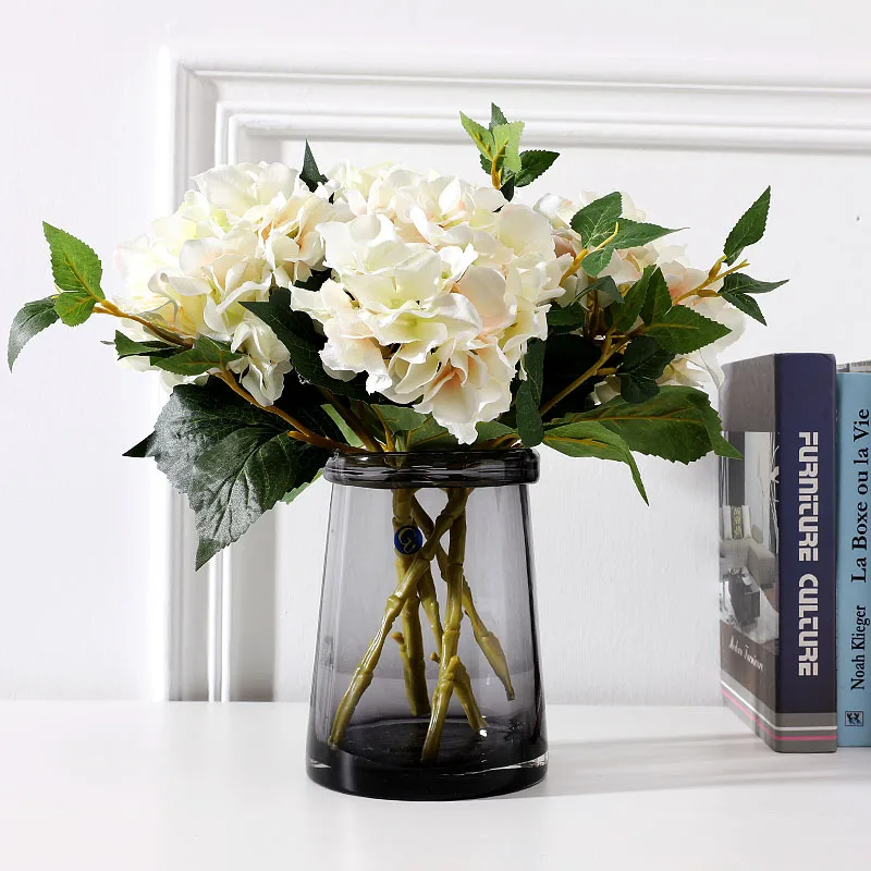 Flone Artificial Silk Flower Branch California Hydrangea Flowers Fake Flowers Wedding Party Accessories Living Room Decoration (10)