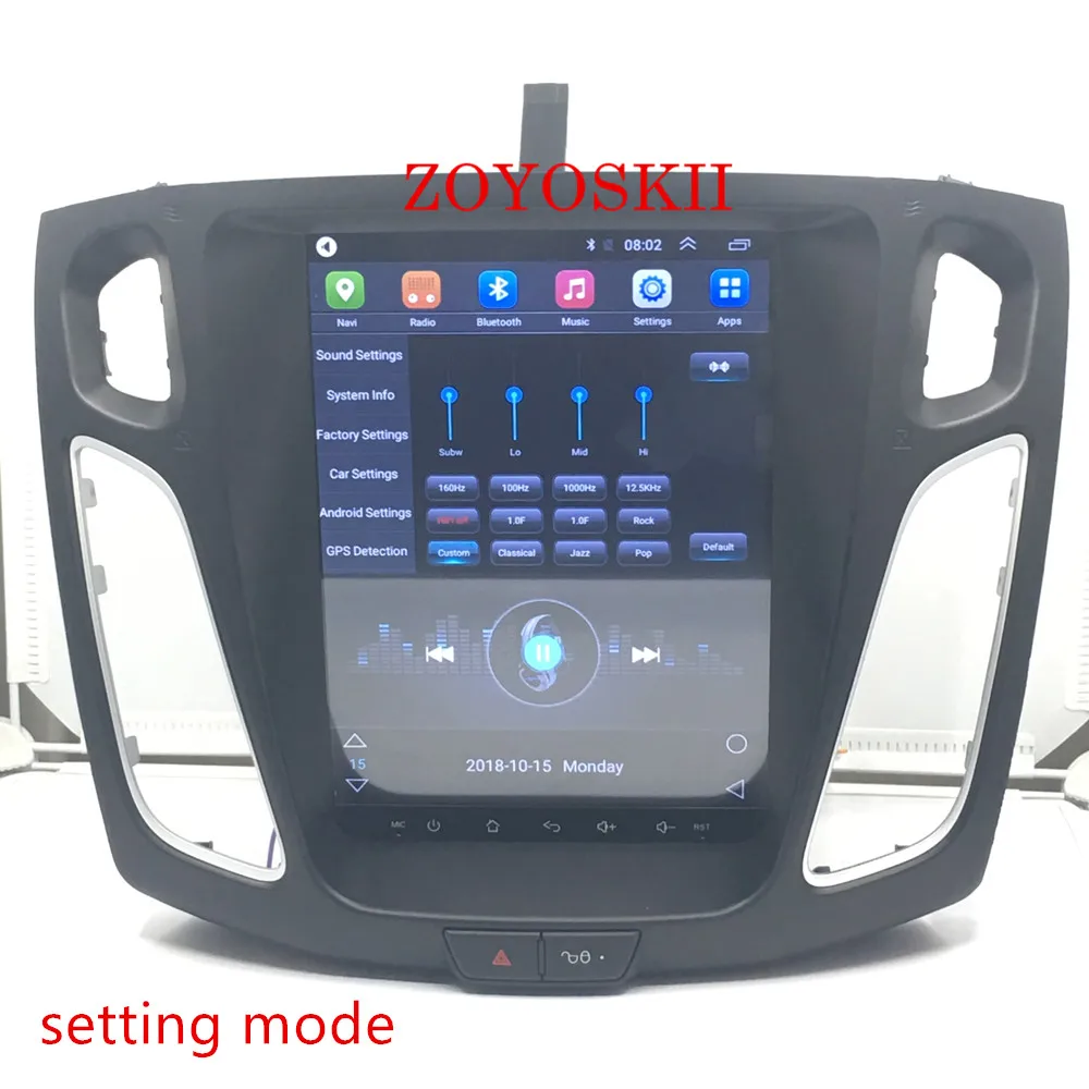 Top ZOYOSKII Android 9.0 10.4 inch IPS vertical screen car gps multimedia radio bt navigation player for ford focus salon 2012-2016 9