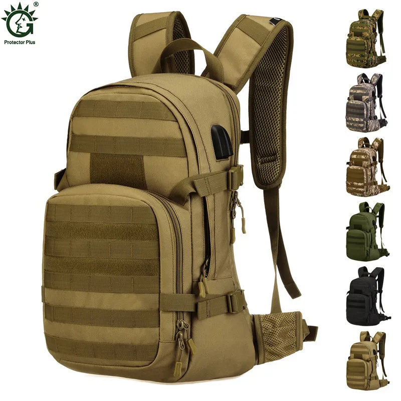 

25L Waterproof Riding Rucksack Men Leisure USB Data Cable Charging Backpack New Travel Daypack 2.5L Water Bags Military Knapsack