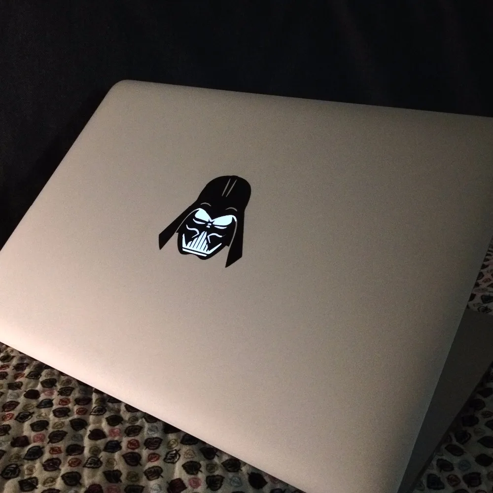 Светящаяся наклейка на ноутбук с большой головкой Дарт Вейдер для Apple Macbook Air Pro retina 11 12 13 15 дюймов Звездные войны Mac Book наклейка на ноутбук