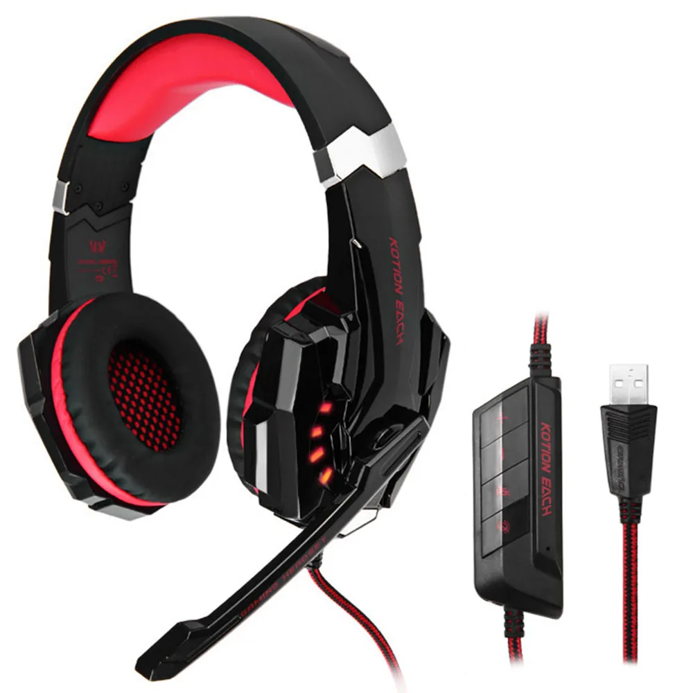 KOTION каждый G9000 Игровые наушники 7 1 Surround USB вибрации игровой гарнитуры оголовье