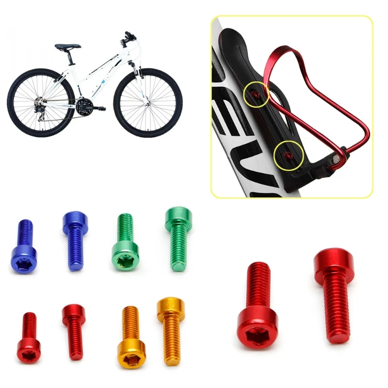 4x Bike Water Bottle Cage Bolts M5*15MM Aluminium AlloyWCP BR