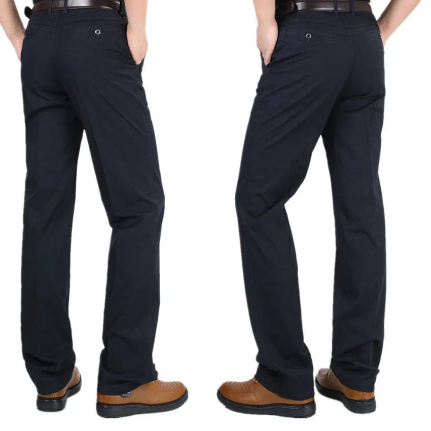Брендовые прямые деловые повседневные мужские брюки высокого качества Дизайнерские весенне-осенние элегантные мужские длинные брюки для отдыха 45