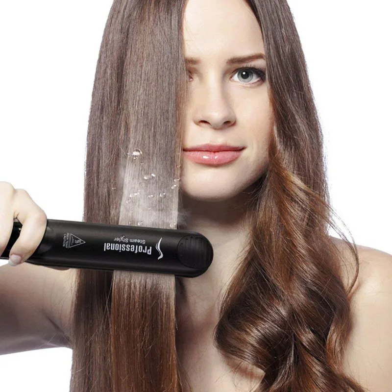 Профессиональный паровой стайлер PTC керамический паровой выпрямитель для волос личного использования инструмент для укладки волос нагревательный утюг 110-220 В