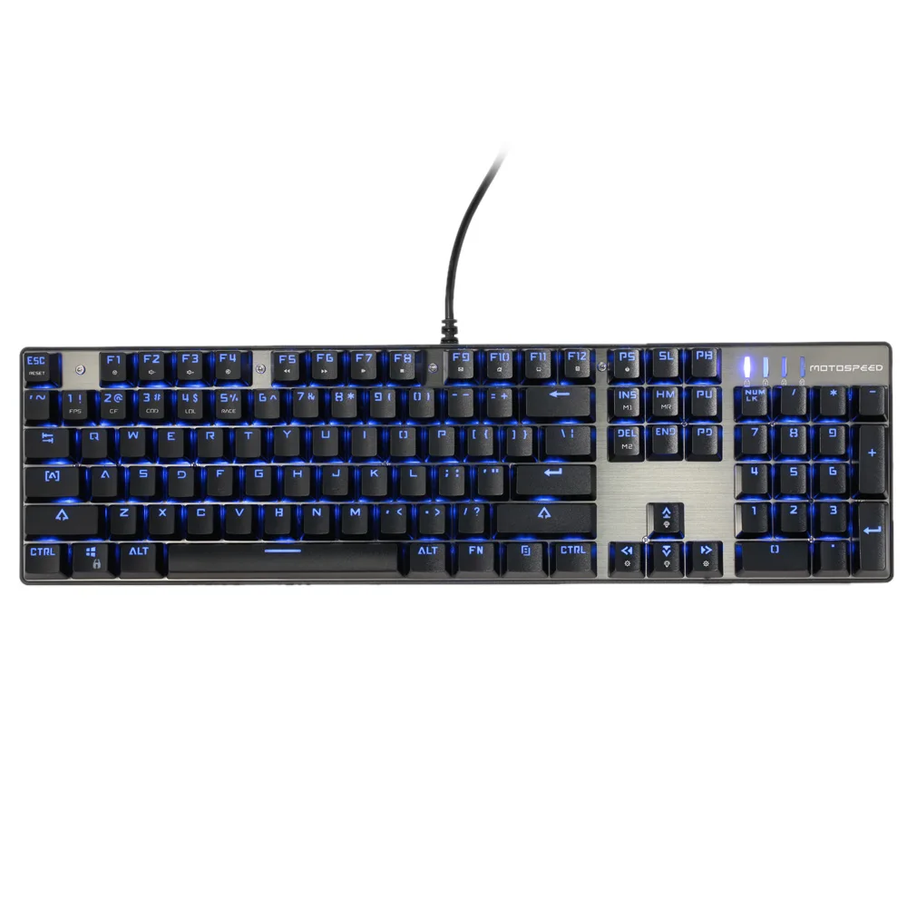 MOTOSPEED клавиатура CK104 игровая механическая клавиатура USB цветной светодиодный синий переключатель с подсветкой проводной с 104 клавишами для России