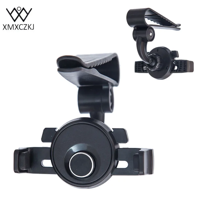 XMXCZK Car Sun Visor Mount Holder Car Smartphone Phone Holder For iPhone Samsung HTC Xiaomi GPS Holder 360 Rotating Universal
