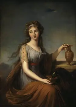 

portrait-of-anna-pitt-as-hebe-1792 by Louise Elisabeth Vigee Le Bru ,oil painting reproduction,canvas art, handmade,oil painting