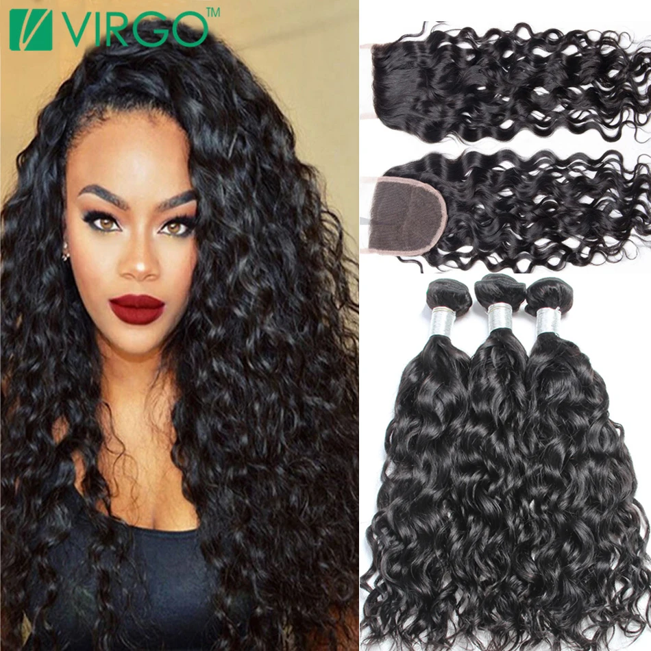 Brazilian Virgin Hair With Closure Virgo Hair Products 8A Brazilian