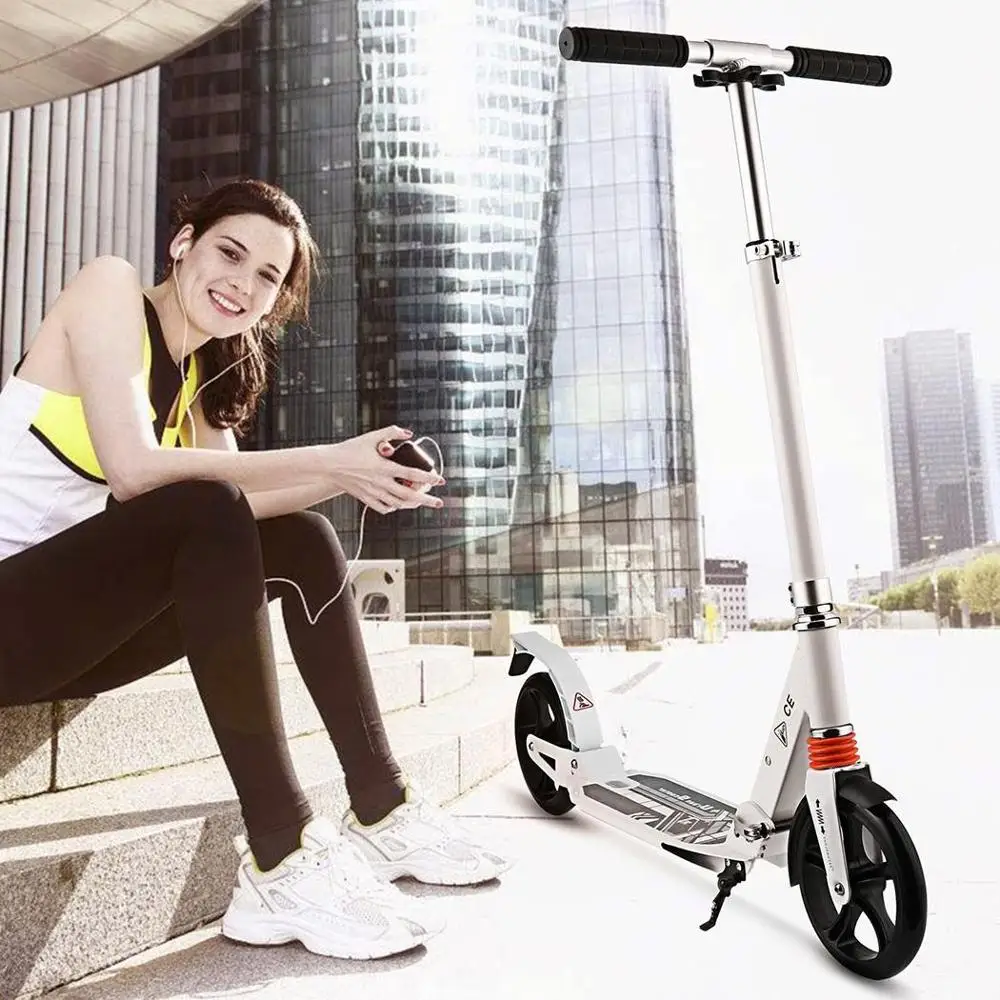 ANCHEER Adult Foldable Kick Scooter Foldable Height Adjustable Foot Kick Scooter Patinete Adulto Clearance Stunt Scooters patine