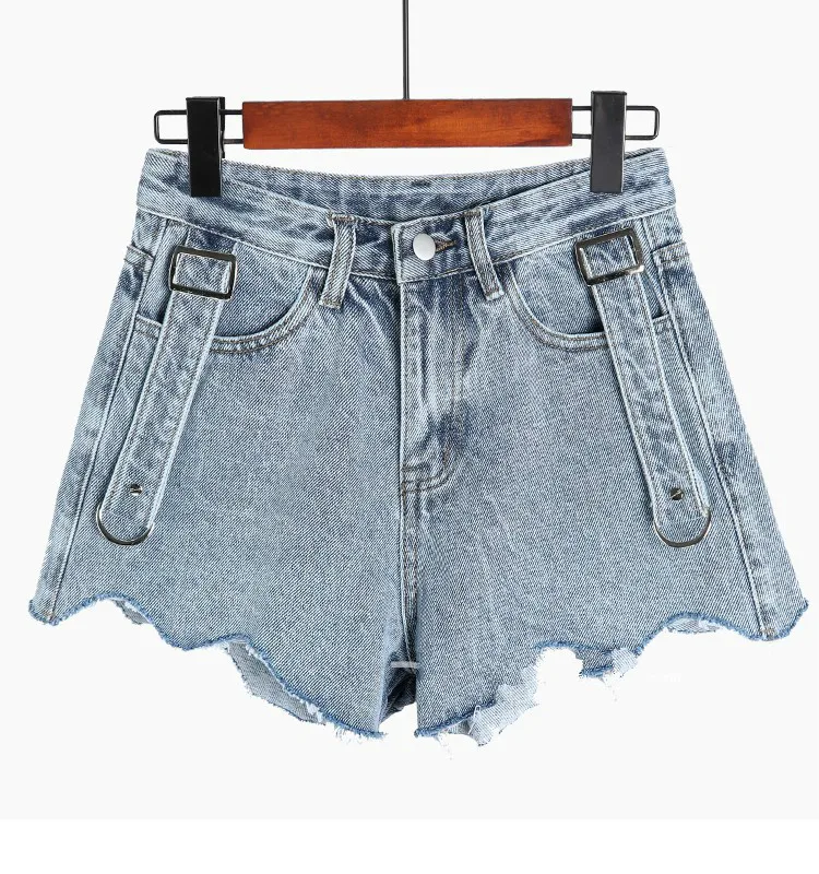 Однотонная женская одежда джинсовые шорты карманы Новое поступление летние тонкие короткие Feminino повседневные джинсы с высокой талией