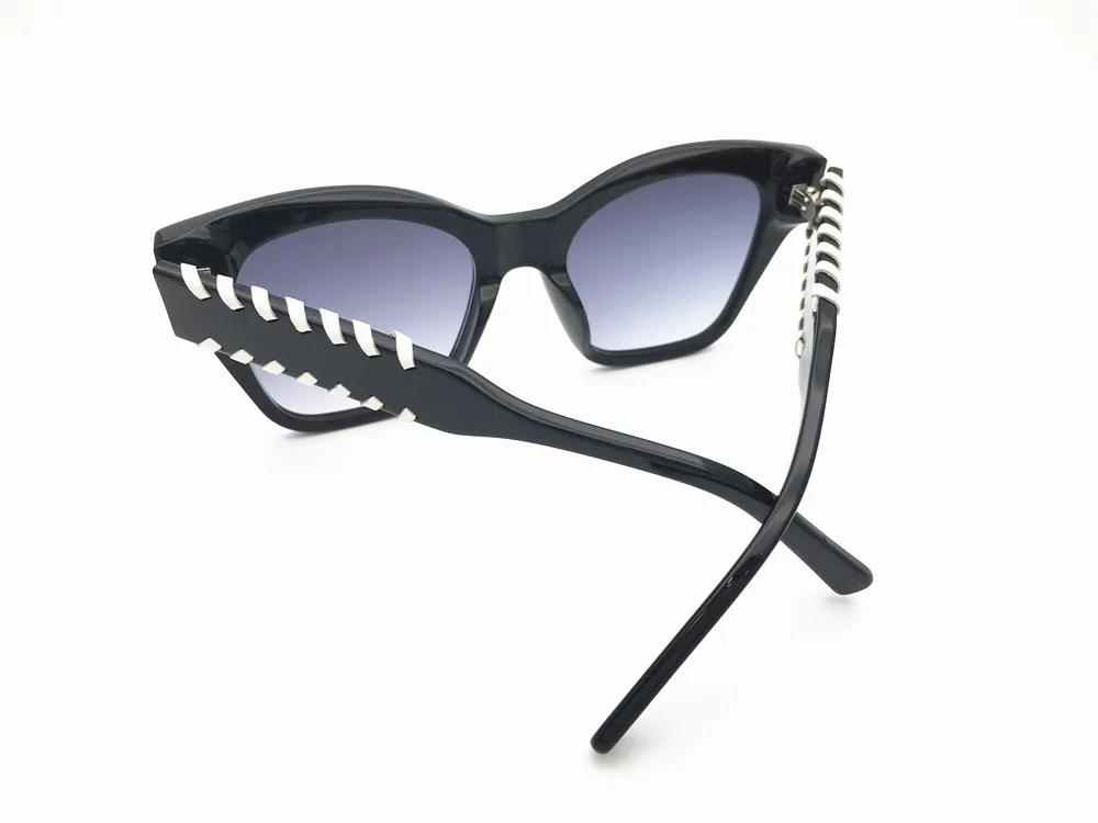 

Belight Optical 2019 New Arrival Acetate Cool Fashion Sunglasses Women Leather Temple Unisex Sun Glasses Men with Case Oculos