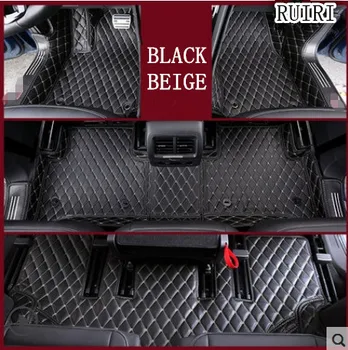 

High quality mats! Full set car floor mats for Volkswagen Touran 7 seats 2019-2015 waterproof durable carpets for Touran 2018