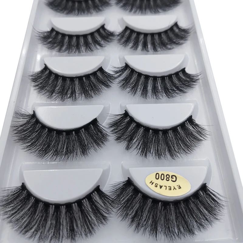 

5 pairs mink eyelashes false eyelashes natural handmade 3d mink lashes 100% Cruelty Free lashes for makeup cilio mink maquiagem