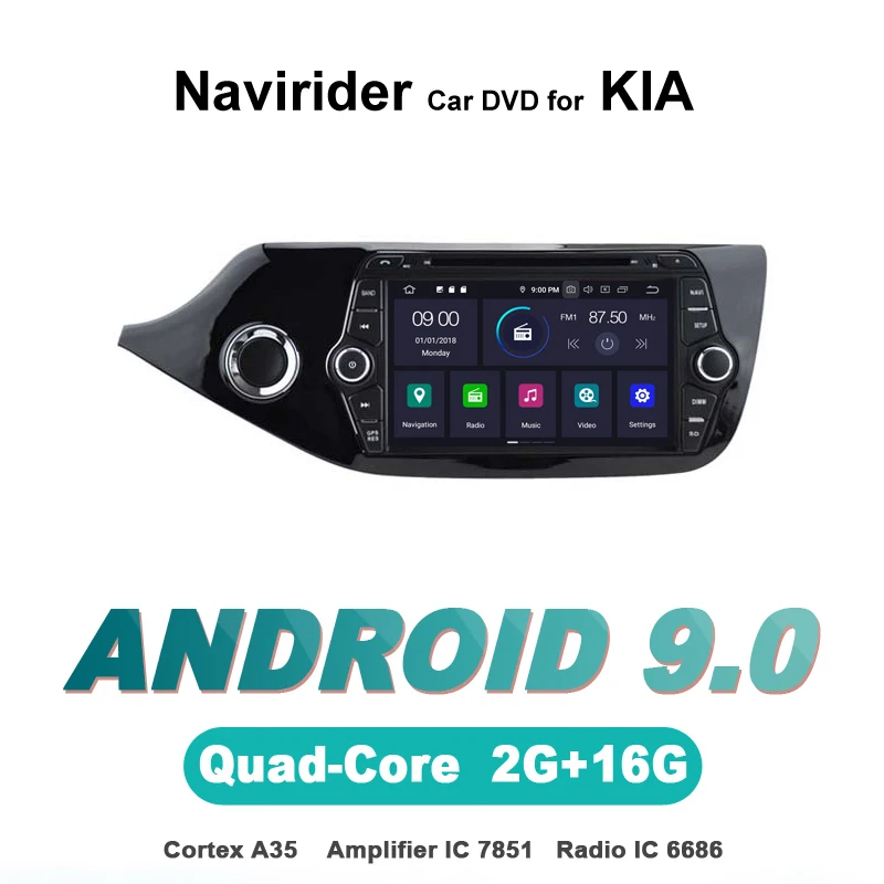 ELANMEY advanced gps навигация для KIA CEED 2013-2014 автомобильные аксессуары android 9,0 автомобильный DVD Мультимедиа Радио Стерео bluetooth