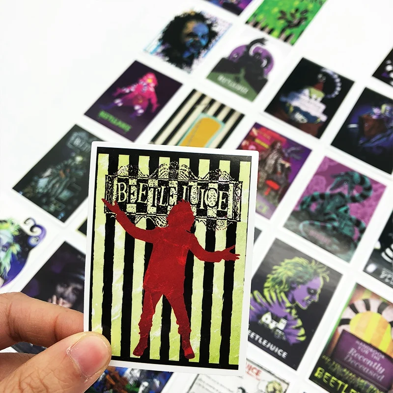 25 шт., наклейка Tim Burton's Movie Beetlejuice для мото автомобиля и чемодана, крутая наклейка для ноутбука, s Наклейка для скейтборда, s стикер для игрушек