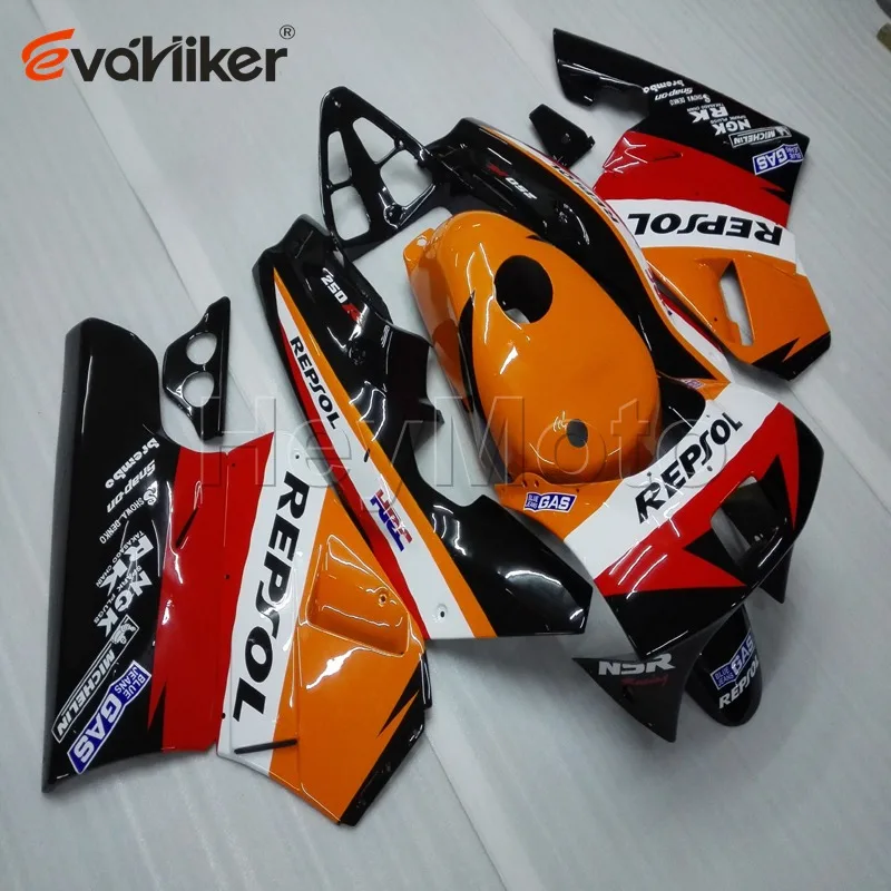 Капот мотоцикла на заказ для NSR250R MC18 1988-1989 ABS мотоцикл обтекатель+ 5 подарков+ оранжевый черный H2 - Цвет: C