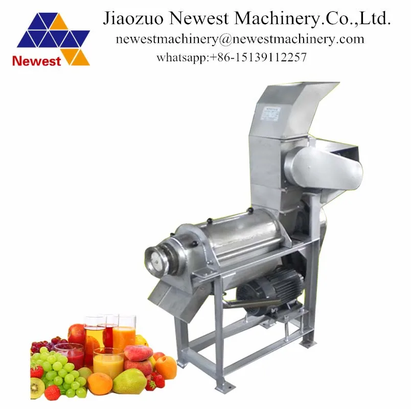 0.5T industrial cold press screw crusher juicer / fruit vegetable juice machine with crusherin