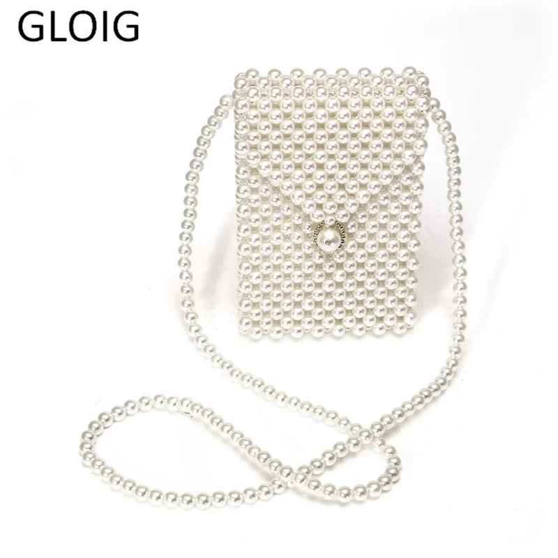 GLOIG Чехол женский вечерний клатч с бисером жемчужный имитация бриллиантов маленькие клатчи на день для вечерние свадебные сумочки