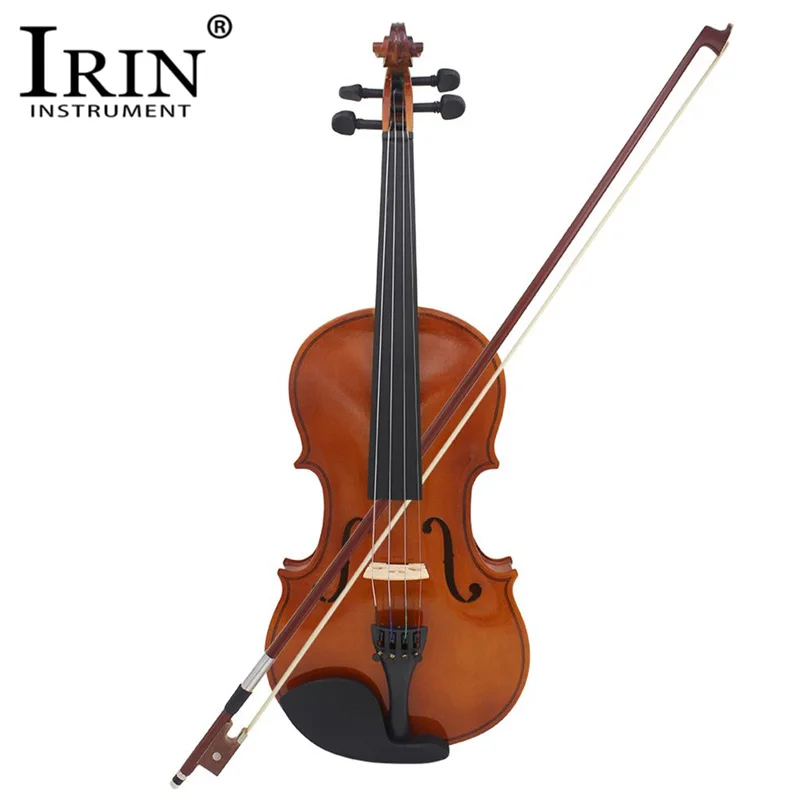 

IRIN 4/4 3/4 1/4 1/8 1/2 Violin Natural Acoustic Solid Wood Spruce Flame Maple Veneer Violin Fiddle with Case Rosin sets