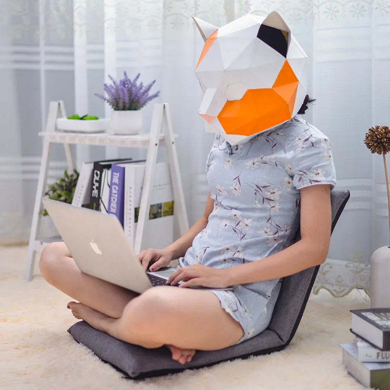 

0-90° Adjustable Lazy Folding Sofa Portable Single Backrest Sofa Simple Design Living Room Bedroom Balcony Cushioned Furniture