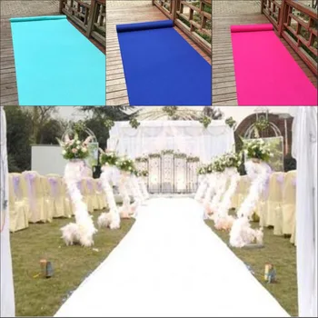 

1m 1.2m 1.5m Wide Available Fashion Non-woven Material Wedding Aisle Runner Festival T Station Carpet Supplies free shipping