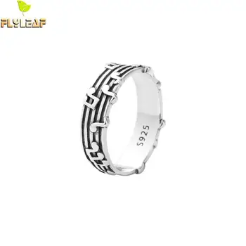 

Flyleaf Simple Ol Musical Score Line Real 925 Sterling Silver Rings For Women High Quality Fine Jewelry Femme Ring Designer