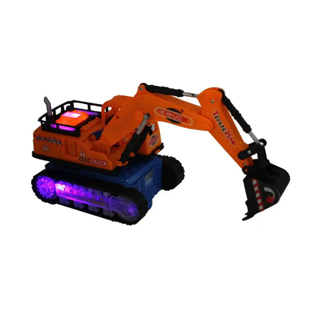 RC excavator toys with Music and light Children's Boys RC Truck toys gifts RC Engineering tractor brinquedos RC Track Model Toy