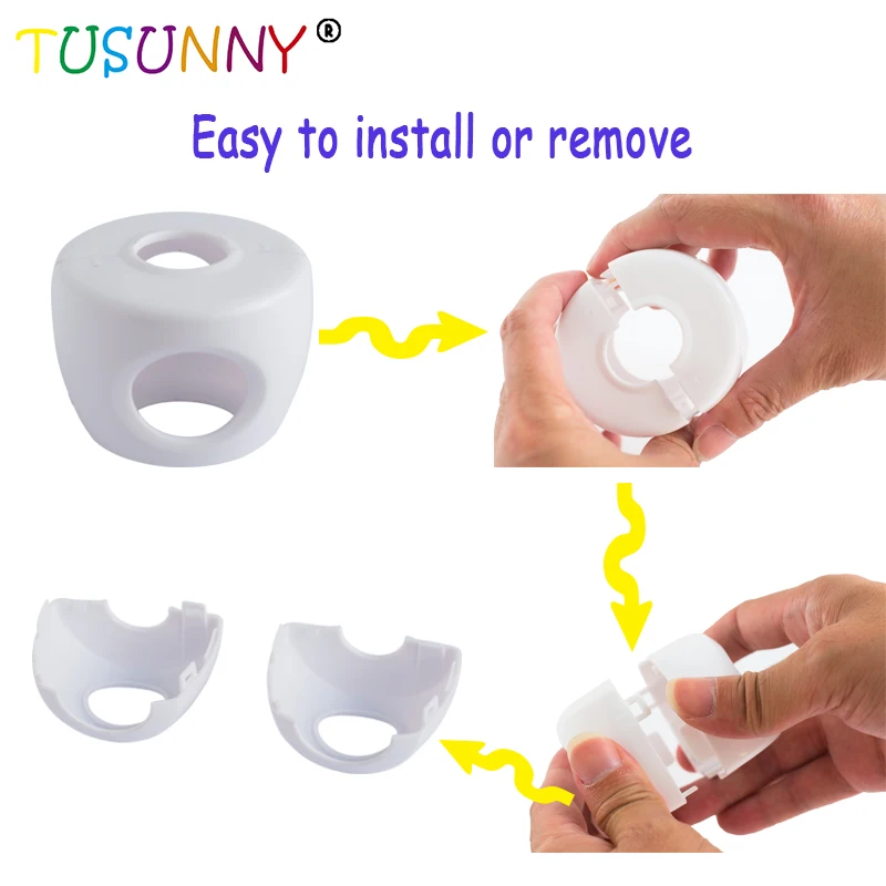 Tusunny 4pcs Wholesale Baby Safety Rubber Door Knob Covers Door