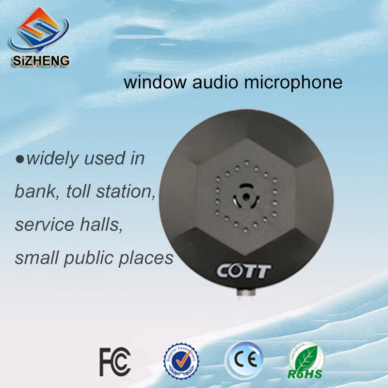 

SIZHENG COTT-C1 5Pcs/lot Service window CCTV microphone sound monitor audio pickups device for security ip camera system DVR