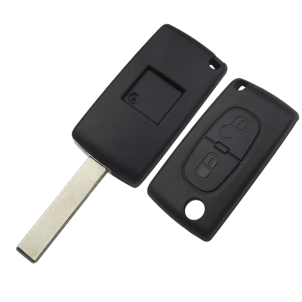 OkeyTech откидной складной пустой чехол для ключей для peugeot 206 307 308 407 Partner для Citroen C4 C5 C3 Berlingo Xsara
