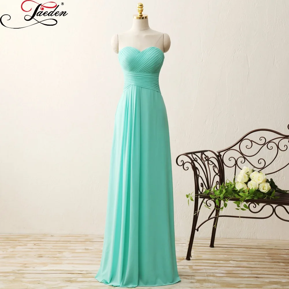 JAEDEN Sweetheart Pleat Lace up Back Sleeveless Long Wedding Party font b Dresses b font 2017