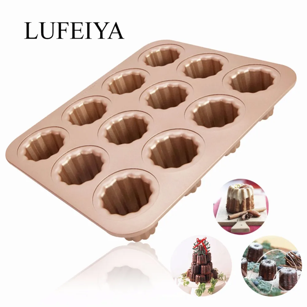 Cannele формочка для торта 12 чашек антипригарные Canneles лоток выпечки сковорода