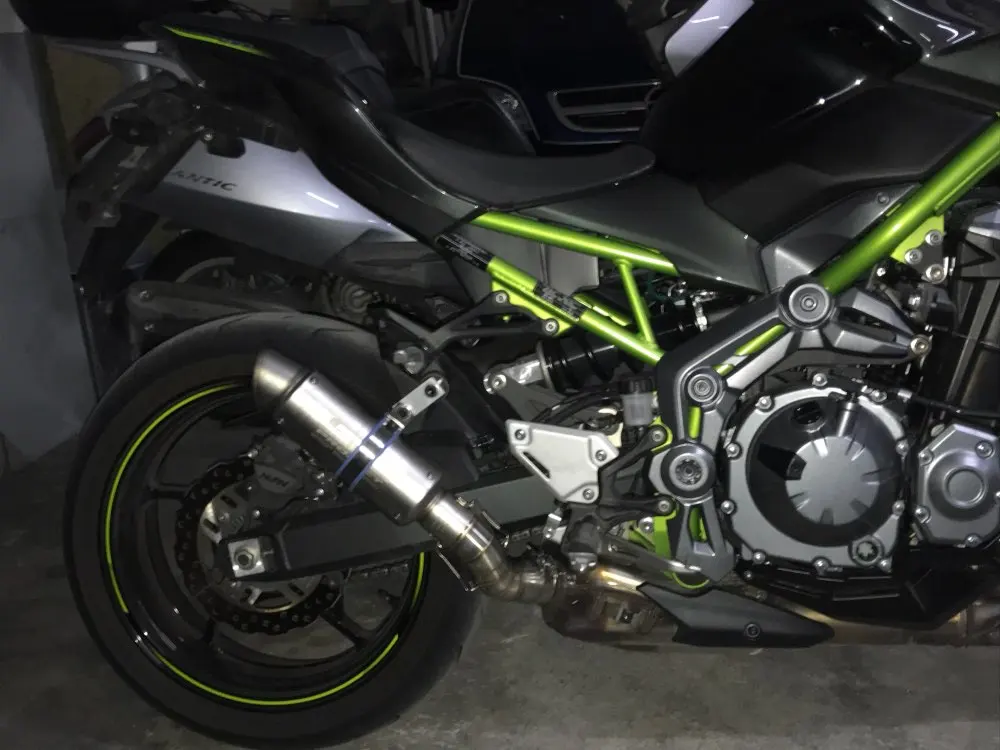 

Motorcycle Exhaust Middle Pipe Connection Link Pipe Round 51mm Muffler Slip On For Kawasaki Z900 Ninja900 Without Exhaust