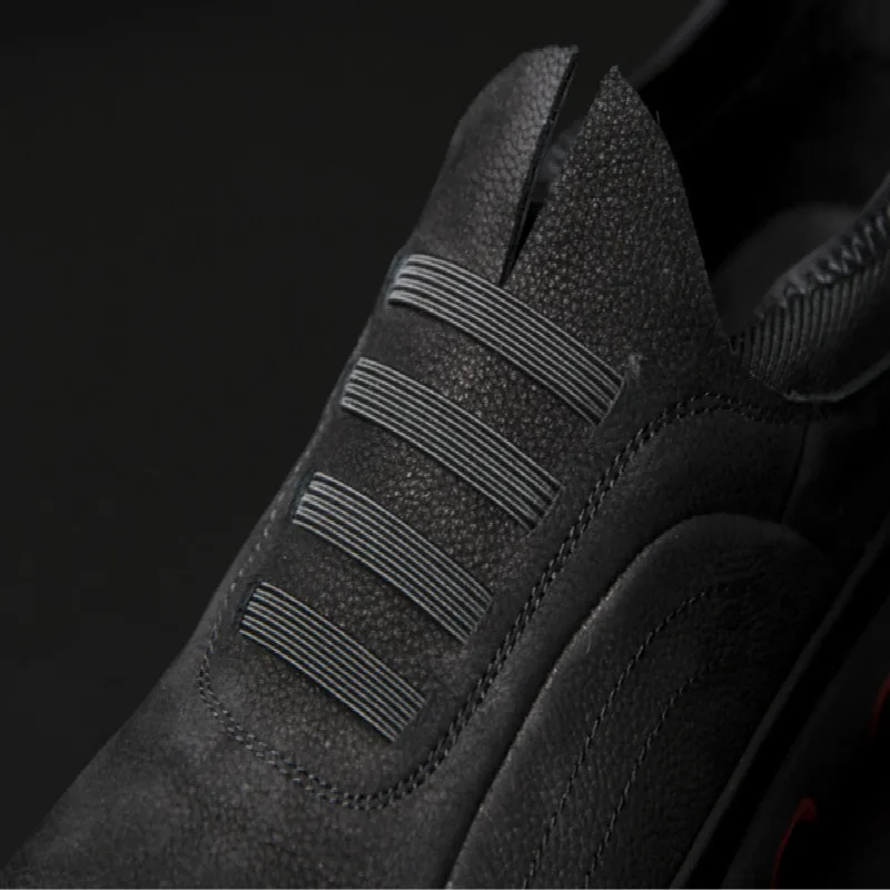JINBEILEE New Men's Breathable Fashion Skateboarding Shoes Men's Casual Shoes First Layer Leather Warm Single Shoes