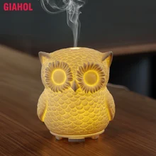 Creative owl Ultrasonic Essential Oil Diffuser Mini USB Air Humidifier Aromatherapy LED Light Aroma Diffuser For Home Office Car