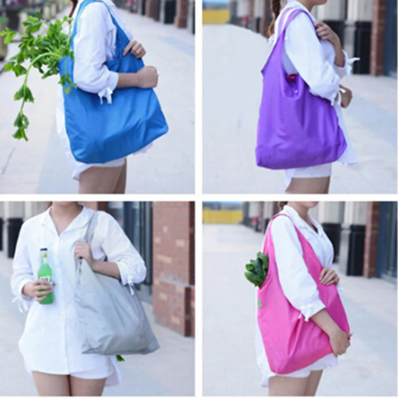 

1 pcs Portable folding shopping Large bags Thick folding Waterproof ripstop bag Large-capacity travel shopping bag