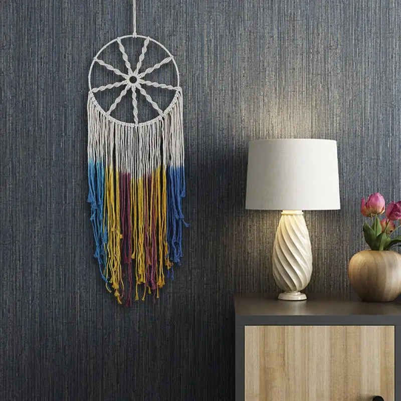 

2pcs/Lot Tassels Dream Catcher Hanging Ornaments Handmade Wind Chimes Dream Catcher Net Hanging Home Decor Craft Dreamcatcher