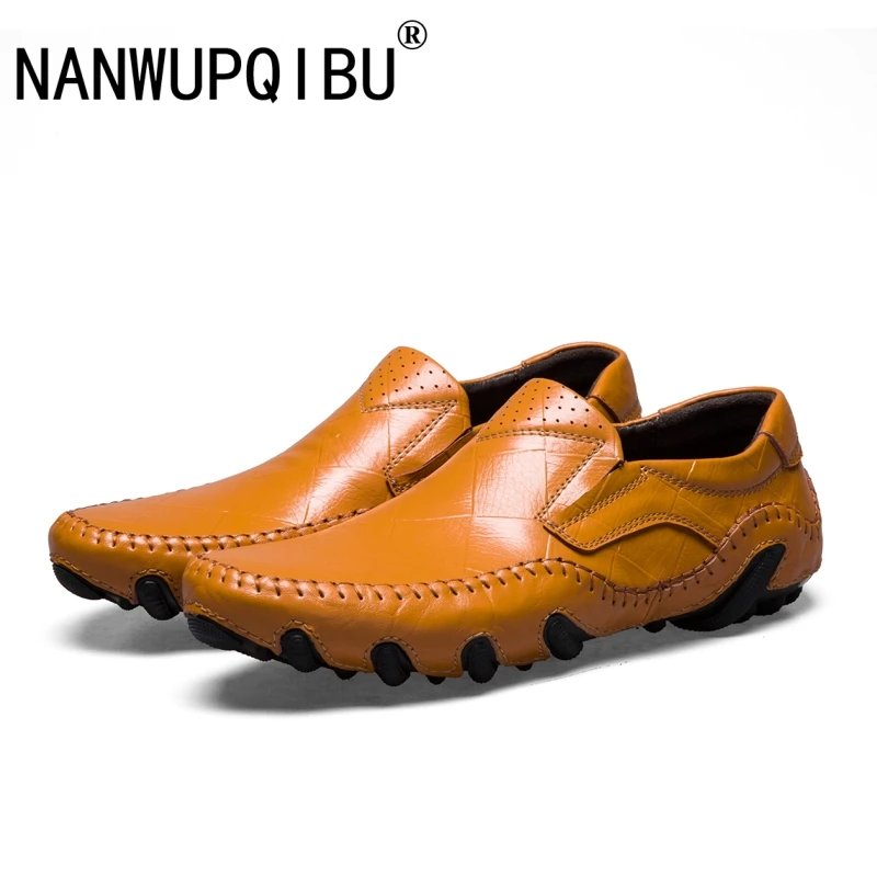 

Classic Comfortable Men Casual Shoes Loafers Men Shoes Quality Leather Shoes Men Flats Hot Sale Flat Shoes Plus Size