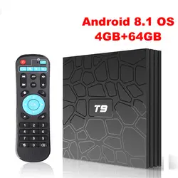 2018 VONTAR T9 ТВ Box Android 8,1 4 ГБ 64 ГБ Smart ТВ префикс Rockchip RK3328 1080 P H.265 4 К Google Play Netflix pla СМИ