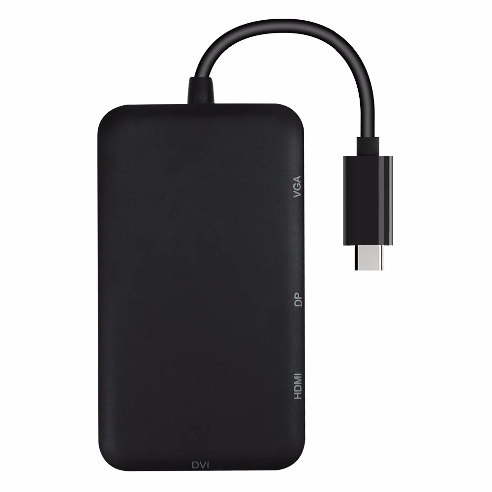 YUNCLOUD USB разветвитель Тип C 3,1 концентратор к DisplayPort VGA, HDMI, DVI адаптер для Macbook samsung S9/S8+ huawei P20 стыковка USB Hub