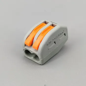 

10pcs 2 Pin Universal compact wire wiring connector conductor terminal block with lever