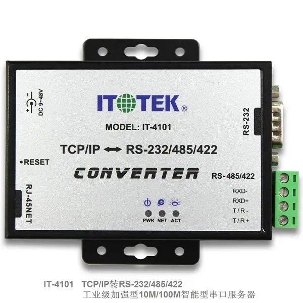 Industrial grade TCP/IP Ethernet to RS232/485/422 Three in one serial port server IT-4101