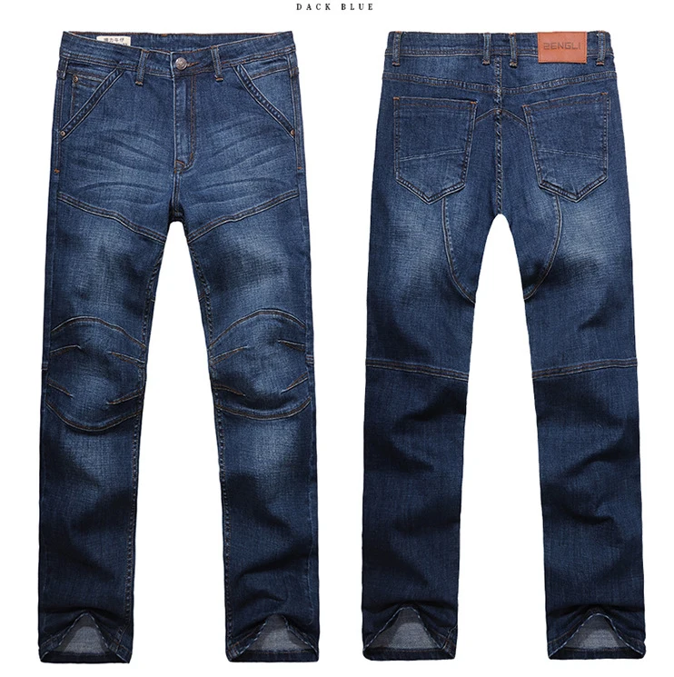 Мужские синие прямые Стрейчевые джинсы реального размера плюс 28-48, обычные джинсовые брюки большого размера, длинные штаны