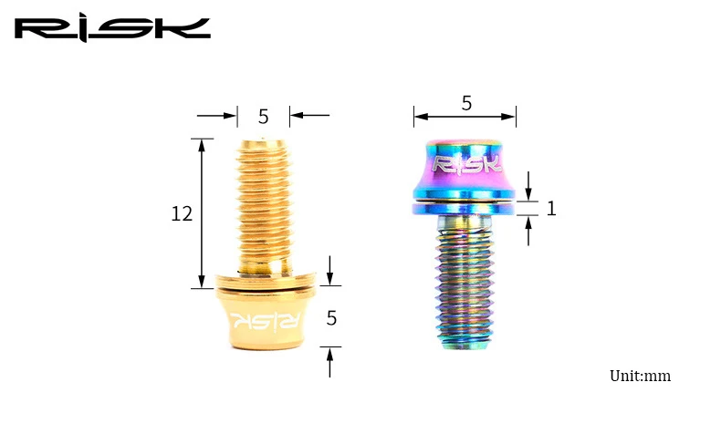 2 шт. M5x12mm титановая винтовая клетка болт конус держатель для бутылки воды Ti Винт