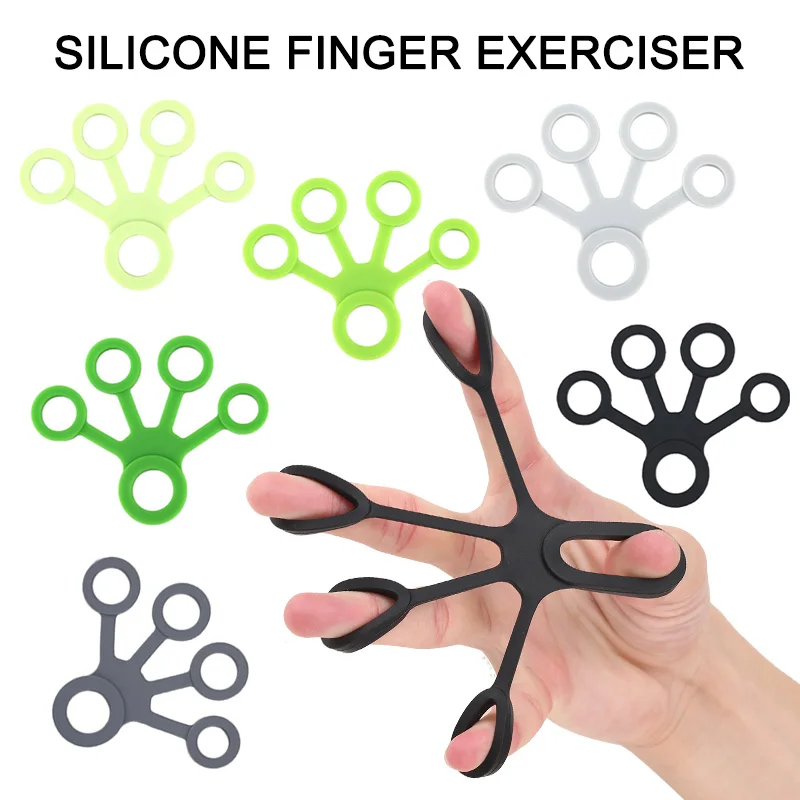 

Newly Finger Hand Grip Strengthener Silicone Hand Resistance Band Strength Trainer Fingers Exerciser FMS19