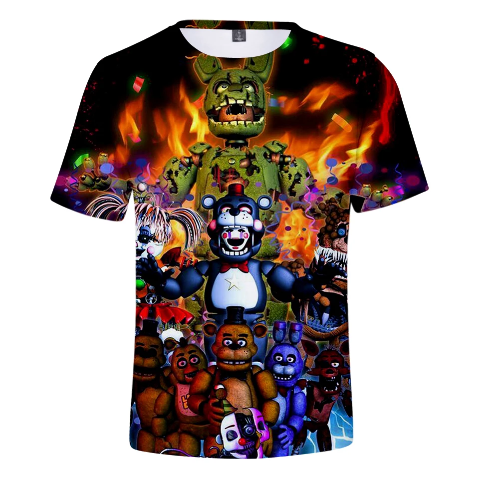 

Frdun Tommy Five Nights at Freddy 3D T-shirt 2018 Men/Women Summer Tshirt Funny Cool Tees Male/Female Fashion Tshirts Sexy 4XL