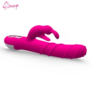 Silicone Rabbit Vibrator 360 Degree Rotation G Spot Vibrator Thrusting Vibrating dildo Clitoris Vibrator Adult Sex toy for Wome 6