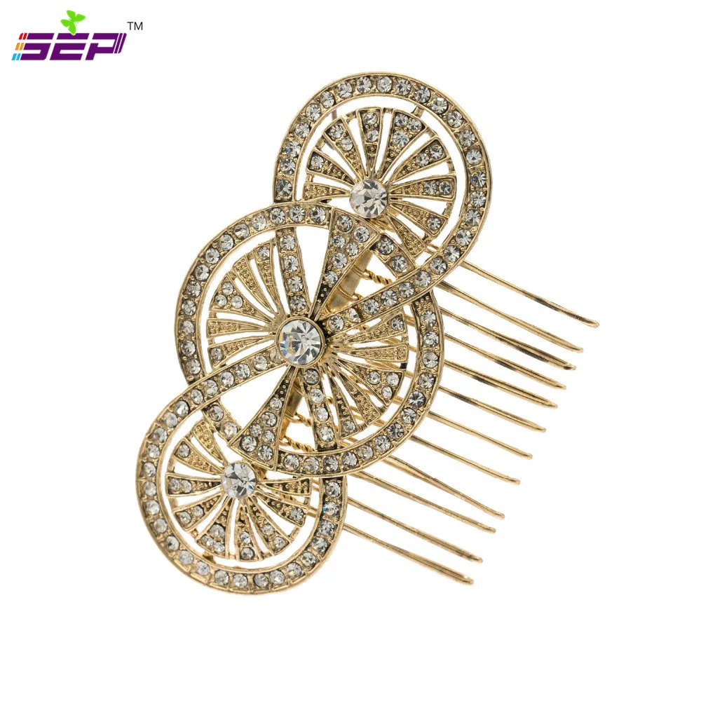 

Vintage Style Rhinestone Crystals Hair Comb Women Hairpins Bridal Wedding Hair Jewelry Accessories XBY067