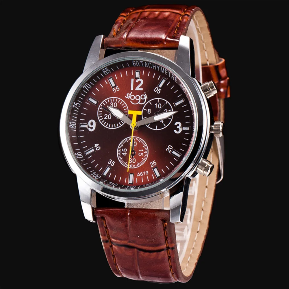 Mens Watch Blu Ray Glass Watch Neutral Quartz Simulates The Wrist Watch Business watch Reloj de hombre New Hot Sale M5