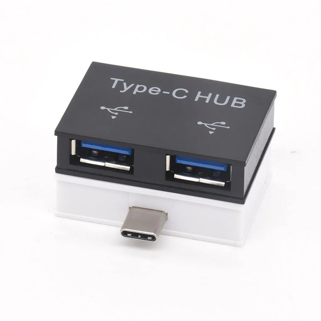 USB usb-хаб 2в1 type-C на 2 порта зарядное устройство концентратор адаптер для смартфона или компьютера сплиттер ПК Компьютерные аксессуары